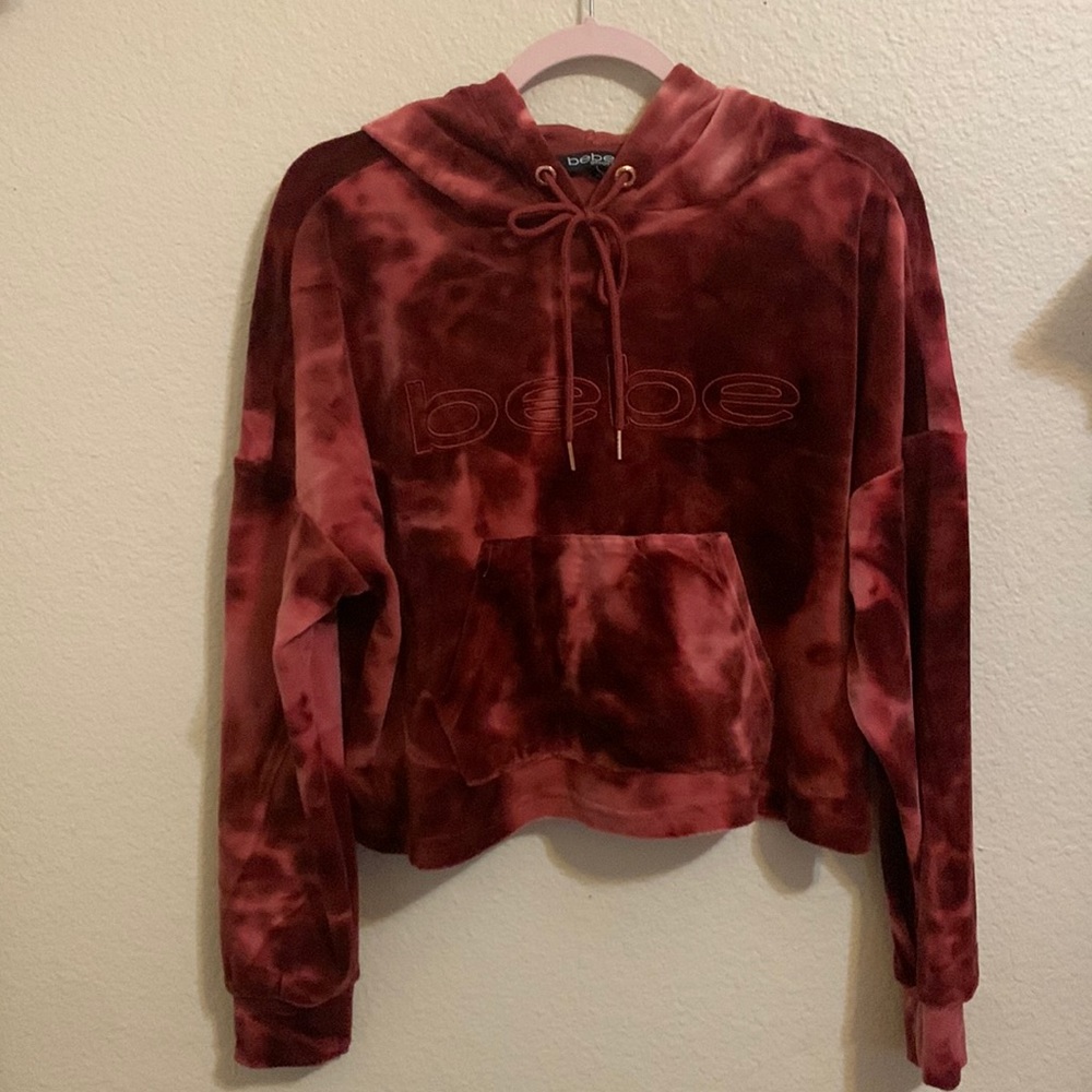 bebe Wine Tie-Dye Plush Hoodie